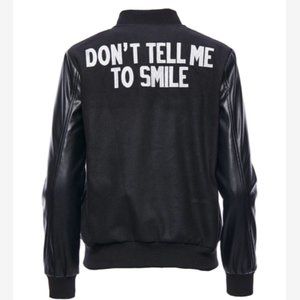 GJWB X Hillary MacMillian Vegan Leather Varsity Jacket